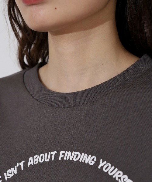 myke(ミーカ)の「myke 英字ロゴプリントビッグシルエットTシャツ(Tシャツ/カットソー・レディース・ホワイト/ブルー/オフホワイト/チャコール・M)」の14枚目の写真