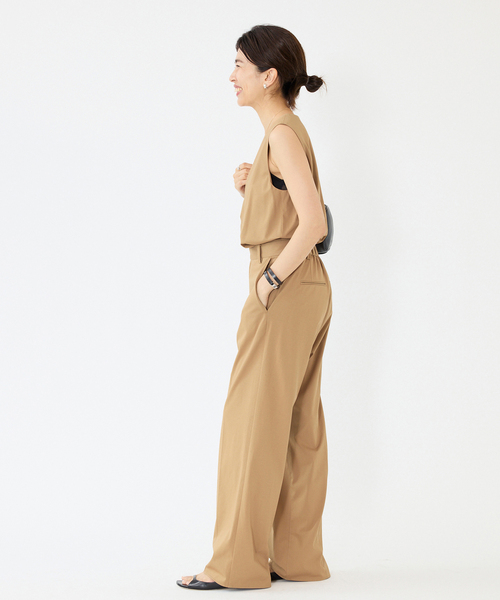 IENA（イエナ）の「ハイゲージコンビネゾン（つなぎ/オールインワン・レディース・ブラック/キャメル・36/38）」の7枚目の写真