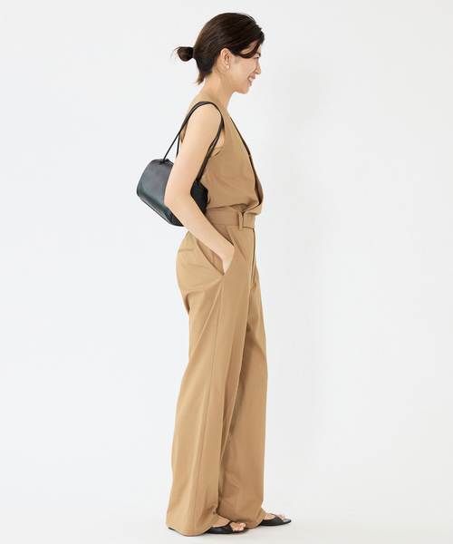 IENA（イエナ）の「ハイゲージコンビネゾン（つなぎ/オールインワン・レディース・ブラック/キャメル・36/38）」の9枚目の写真