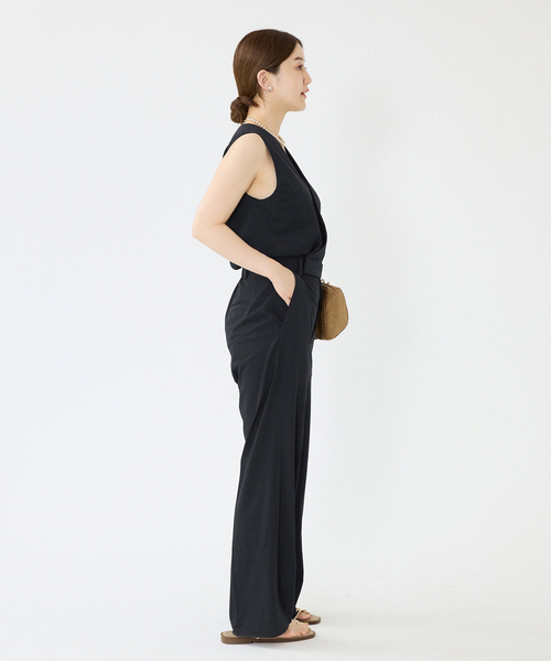 IENA（イエナ）の「ハイゲージコンビネゾン（つなぎ/オールインワン・レディース・ブラック/キャメル・36/38）」の12枚目の写真