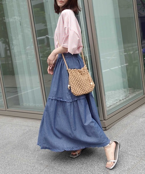 CORNERS（コーナーズ）の「デニムフリルスカート（デニムスカート・レディース・インディゴブルー/ブルー・FREE）」の13枚目の写真