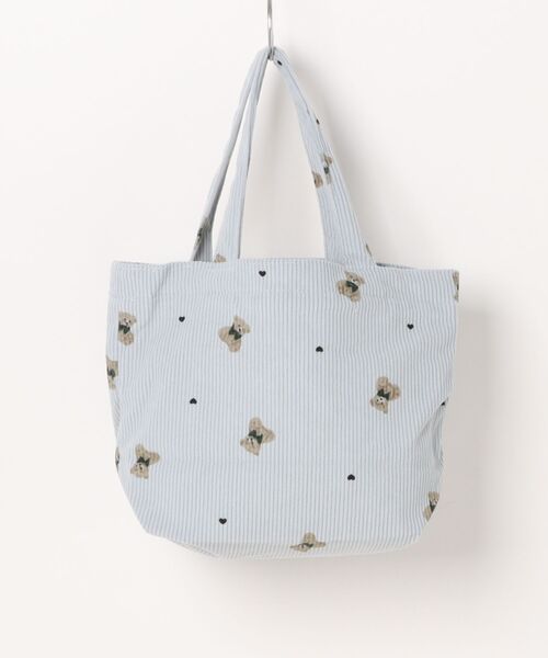 VIBGYOR（ヴィブジョー）の「Mignonjour/くまコーデュロイミニトートバッグ M2582（トートバッグ・レディース・ブルー/ピンク/ホワイト/ベージュ・FREE）」の17枚目の写真