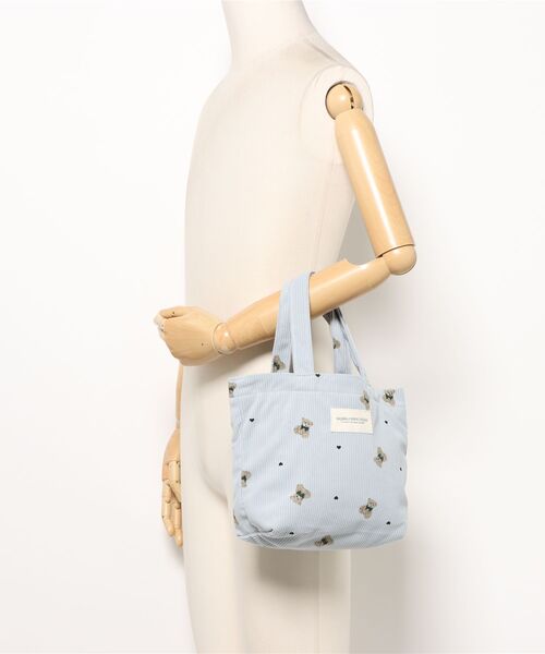 VIBGYOR（ヴィブジョー）の「Mignonjour/くまコーデュロイミニトートバッグ M2582（トートバッグ・レディース・ブルー/ピンク/ホワイト/ベージュ・FREE）」の20枚目の写真
