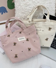 VIBGYOR | Mignonjour/くまコーデュロイミニトートバッグ M2582(トートバッグ)