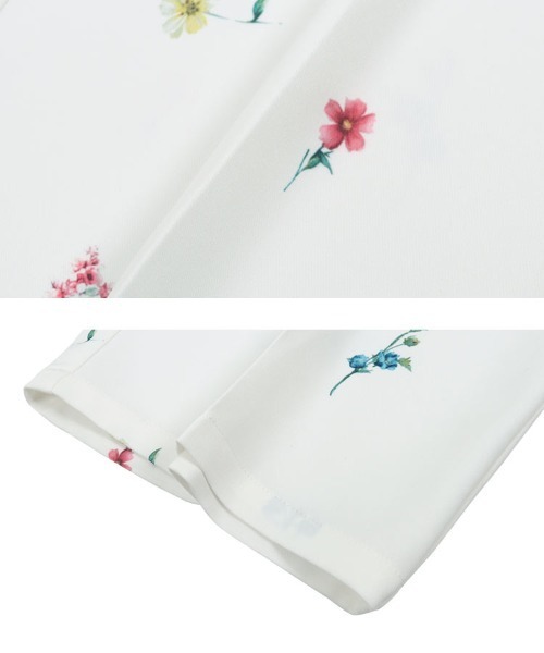 KOBE LETTUCE（コウベレタス）の「総柄プリントワイドタックパンツ（その他パンツ・レディース・オフホワイト/ネイビー・M/PM）」の6枚目の写真