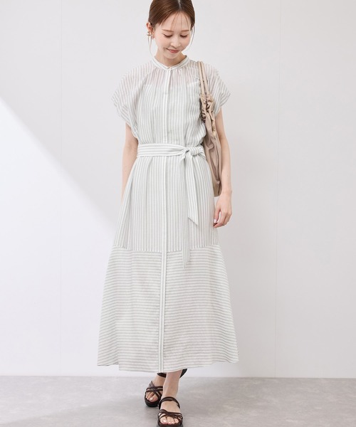 emurシアードビーストライプシャツワンピ（シャツワンピース）｜ROPE