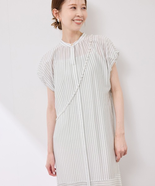 ロペピクニック（ROPE’ PICNIC）/emurシアードビーストライプシャツワンピ emurシアードビーストライプシャツワンピ（シャツワンピース）｜ROPE