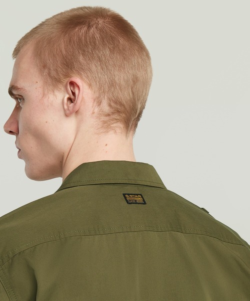 G-STAR(ジースター)の「CARGO POCKET REGULAR SHIRT/ミリタリーディテールカーゴポケットレギュラーシャツ(シャツ/ブラウス・メンズ・ダークオリーブ/ダークブルー・X-LARGE/LARGE/MEDIUM/SMALL)」の6枚目の写真