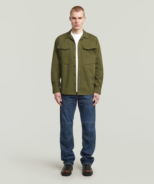 G-STAR(ジースター)の「CARGO POCKET REGULAR SHIRT/ミリタリーディテールカーゴポケットレギュラーシャツ(シャツ/ブラウス・メンズ・ダークオリーブ/ダークブルー・X-LARGE/LARGE/MEDIUM/SMALL)」の5枚目の写真