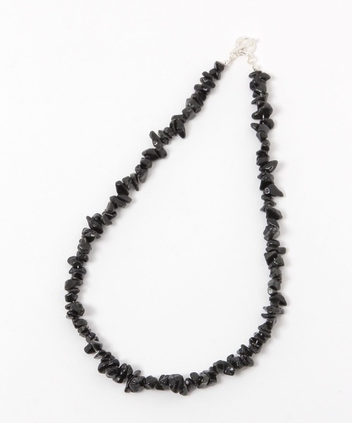 GLOBAL WORK（グローバルワーク）の「ブラックストーンネックレス/UNISEX/571108（ネックレス・メンズ・ブラック・FREE）」の2枚目の写真
