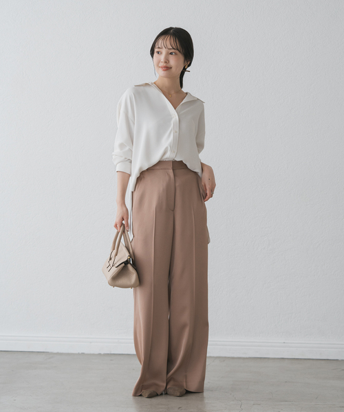 新品未使用シーズンカラープレーンシャツ 13 NOBLE ブラウス シャツ 「追加」シーズンカラープレーンシャツ