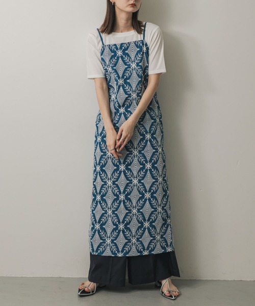 SENSE OF PLACE by URBAN RESEARCH(センスオブプレイスバイアーバンリサーチ)の「インドシシュウキャミワンピース(ワンピース・レディース・ブルー/ブラック/ブラウン・ONE/S)」の3枚目の写真