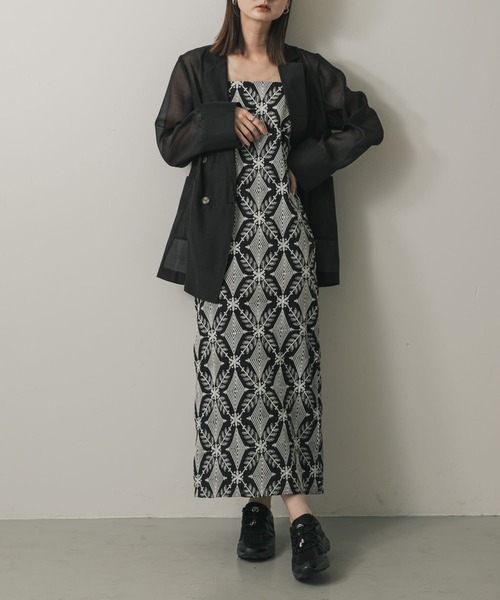 SENSE OF PLACE by URBAN RESEARCH(センスオブプレイスバイアーバンリサーチ)の「インドシシュウキャミワンピース(ワンピース・レディース・ブルー/ブラック/ブラウン・ONE/S)」の7枚目の写真