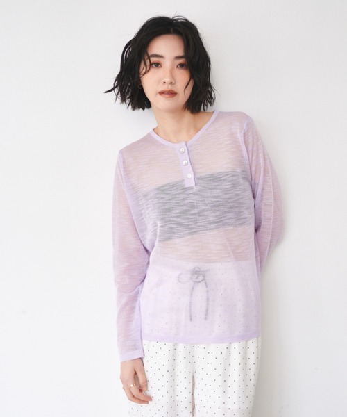 売れ筋商品|||ストイック カットソー トップス レディース Finnley Flannel - Women's Tigerlily バックデザインヘンリーネックシアートップス（Tシャツ