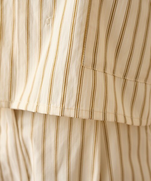 mystic（ミスティック）の「ストライプショートシャツ（シャツ/ブラウス・レディース・アイボリー/ブラック/ネイビー/ベージュ・FREE）」の19枚目の写真