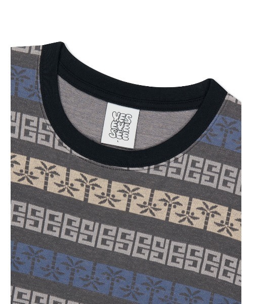 YESEYESEE(イエスアイシー)の「Y.E.S Palm Jacquard Tee(Tシャツ/カットソー・メンズ・チャコール/レッド・S/M)」の4枚目の写真