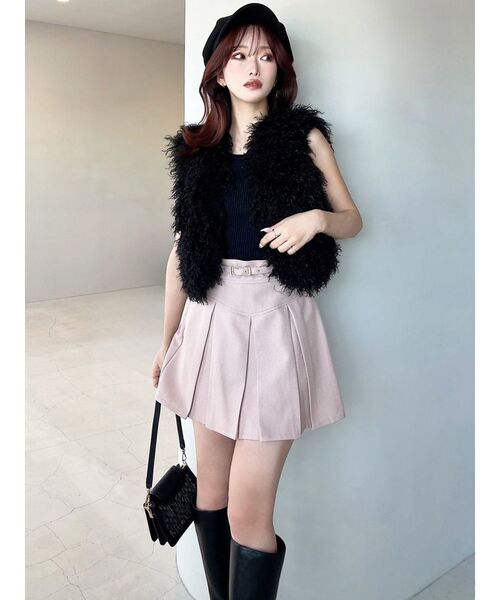 RESEXXY（リゼクシー）の「プリーツミニスカート【セットアップ着用可能】（スカート・レディース・チャコールグレー/ブラック/その他1/ピンク・FREE）」の13枚目の写真