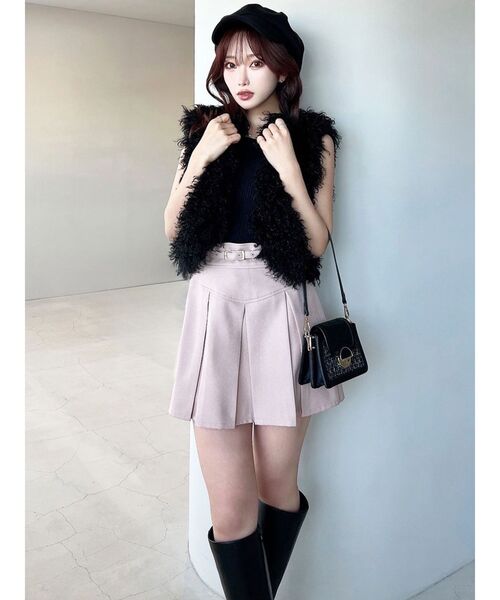 RESEXXY（リゼクシー）の「プリーツミニスカート【セットアップ着用可能】（スカート・レディース・チャコールグレー/ブラック/その他1/ピンク・FREE）」の14枚目の写真