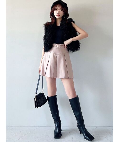 RESEXXY（リゼクシー）の「プリーツミニスカート【セットアップ着用可能】（スカート・レディース・チャコールグレー/ブラック/その他1/ピンク・FREE）」の16枚目の写真