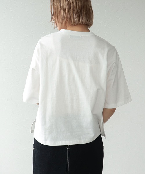 Three Four Time(スリーフォータイム)の「TFTオリジナルネコTシャツ(Tシャツ/カットソー・レディース・ホワイト/ブラック・FREE)」の5枚目の写真