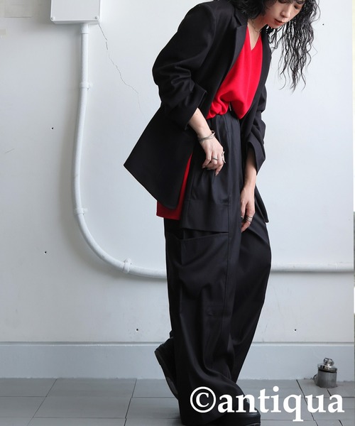 antiqua(アンティカ)の「カーゴパンツ(カーゴパンツ・レディース・グレー/ブラック・LARGE/MEDIUM)」の1枚目の写真