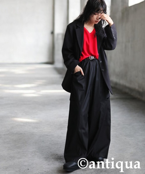 antiqua(アンティカ)の「カーゴパンツ(カーゴパンツ・レディース・グレー/ブラック・LARGE/MEDIUM)」の4枚目の写真