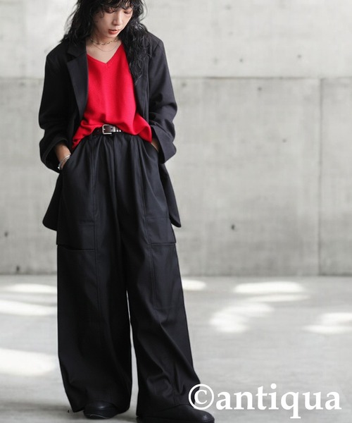 antiqua(アンティカ)の「カーゴパンツ(カーゴパンツ・レディース・グレー/ブラック・LARGE/MEDIUM)」の6枚目の写真