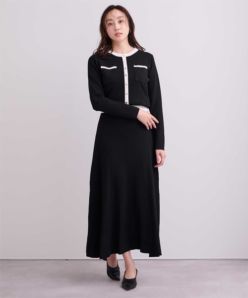 UR'S(ユアーズ)の「バイカラーポケットデザインニットワンピース(ワンピース・レディース・ブラック/ネイビー・S/M/L)」の17枚目の写真
