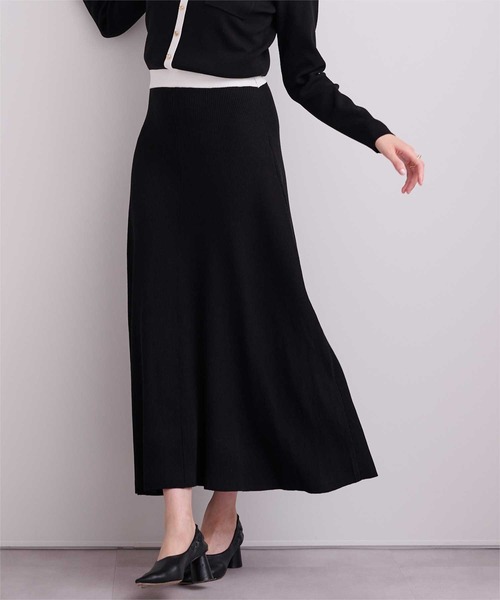 UR'S(ユアーズ)の「バイカラーポケットデザインニットワンピース(ワンピース・レディース・ブラック/ネイビー・S/M/L)」の3枚目の写真