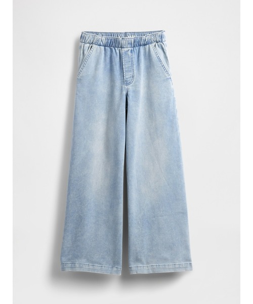 GAP（ギャップ）の「ローライズ ニット イージーウエスト バギーデニム (キッズ)（デニムパンツ・キッズ・ライトインディゴブルー・120cm/130cm/140cm/150cm/160cm/110cm）」の4枚目の写真