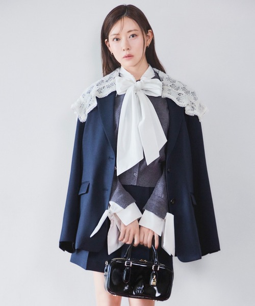 新品未使用SNIDEL ドッキングニットTOPS SNIDEL スナイデル ジャガードドッキングニットTOPS IVR/Fレース
