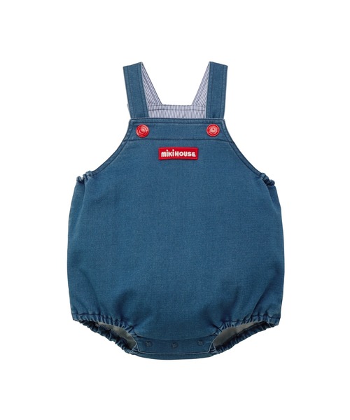 MIKI HOUSE（ミキハウス）の「【WEB限定】ストレッチニットデニムロンパース（ロンパース・キッズ・インディゴブルー・フリー(80-90cm)）」の11枚目の写真