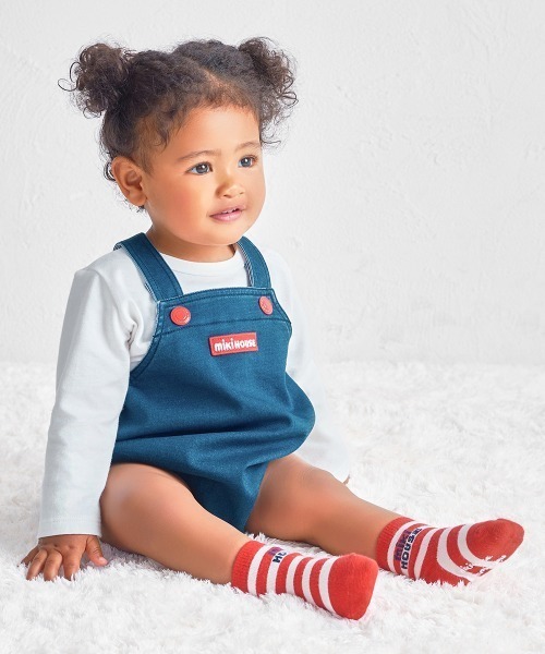 MIKI HOUSE（ミキハウス）の「【WEB限定】ストレッチニットデニムロンパース（ロンパース・キッズ・インディゴブルー・フリー(80-90cm)）」の10枚目の写真