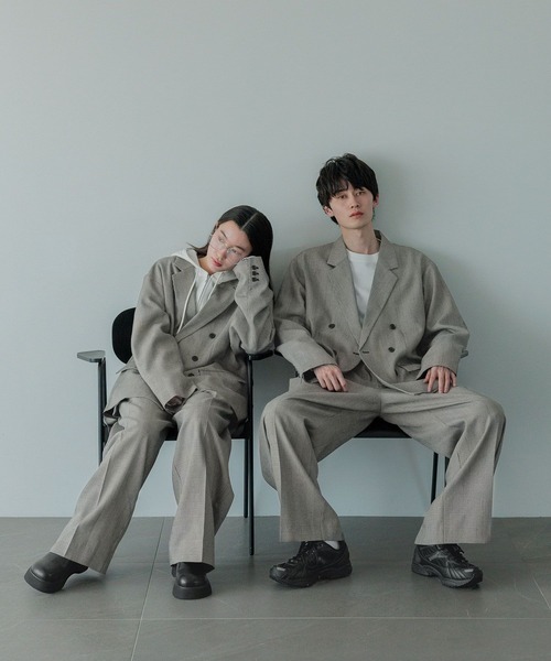 LOWRYS FARM（ローリーズファーム）の「【LFM(U)】ＴＲＷブレストテーラージャケット　 455576（テーラードジャケット・メンズ・ブラウン/その他/チャコールグレー・MEDIUM/LARGE）」の15枚目の写真