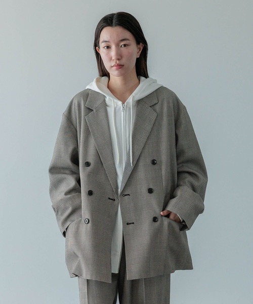 LOWRYS FARM（ローリーズファーム）の「【LFM(U)】ＴＲＷブレストテーラージャケット　 455576（テーラードジャケット・メンズ・ブラウン/その他/チャコールグレー・MEDIUM/LARGE）」の18枚目の写真