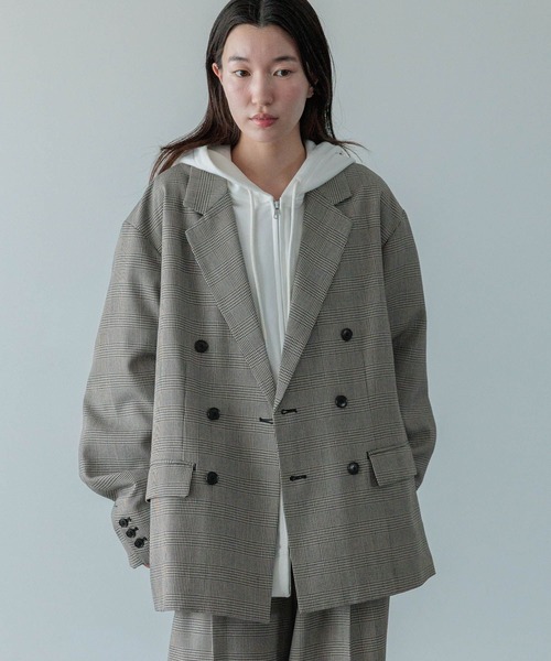 LOWRYS FARM（ローリーズファーム）の「【LFM(U)】ＴＲＷブレストテーラージャケット　 455576（テーラードジャケット・メンズ・ブラウン/その他/チャコールグレー・MEDIUM/LARGE）」の19枚目の写真