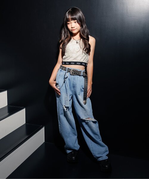 algy（アルジー）の「クロップドタンク（タンクトップ・キッズ・ピンク/ブラック/オフホワイト・XX-SMALL/X-SMALL/MEDIUM/SMALL）」の10枚目の写真