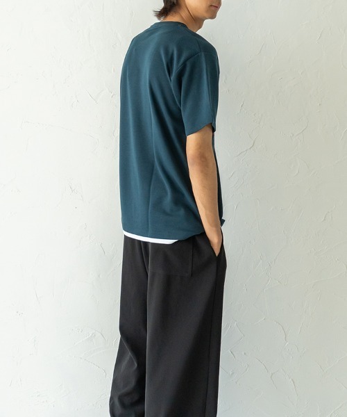 HORIZON DREAM(ホライゾンドリーム)の「胸切替Tシャツ(Tシャツ/カットソー・メンズ・ブラック/グリーン/ホワイト・LARGE/MEDIUM)」の12枚目の写真