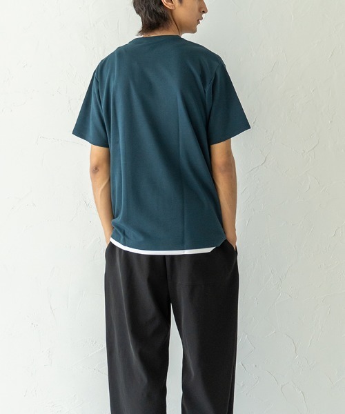 HORIZON DREAM(ホライゾンドリーム)の「胸切替Tシャツ(Tシャツ/カットソー・メンズ・ブラック/グリーン/ホワイト・LARGE/MEDIUM)」の13枚目の写真