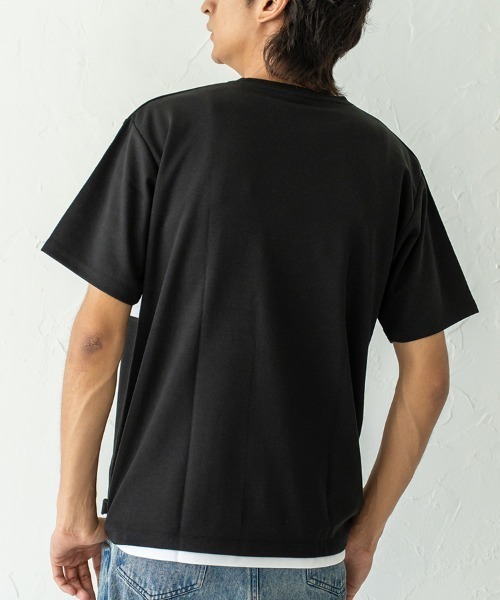 HORIZON DREAM(ホライゾンドリーム)の「胸切替Tシャツ(Tシャツ/カットソー・メンズ・ブラック/グリーン/ホワイト・LARGE/MEDIUM)」の17枚目の写真