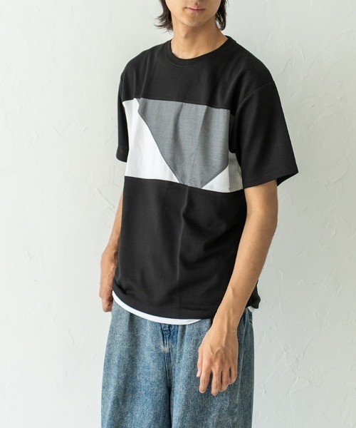 HORIZON DREAM(ホライゾンドリーム)の「胸切替Tシャツ(Tシャツ/カットソー・メンズ・ブラック/グリーン/ホワイト・LARGE/MEDIUM)」の20枚目の写真