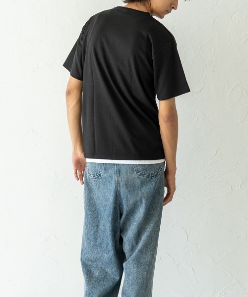 HORIZON DREAM(ホライゾンドリーム)の「胸切替Tシャツ(Tシャツ/カットソー・メンズ・ブラック/グリーン/ホワイト・LARGE/MEDIUM)」の22枚目の写真