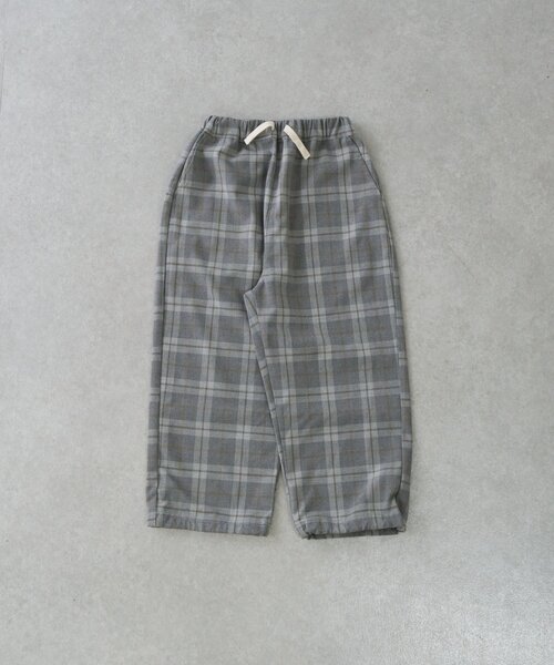 CIAOPANIC TYPY（チャオパニックティピー）の「【KIDS】《ジュニアサイズあり》裾ドロストチェックイージーパンツ(ユニセック)（その他パンツ・キッズ・グレー/ブルー/カーキ・MEDIUM/LARGE/X-LARGE/SMALL/XX-LARGE）」の4枚目の写真