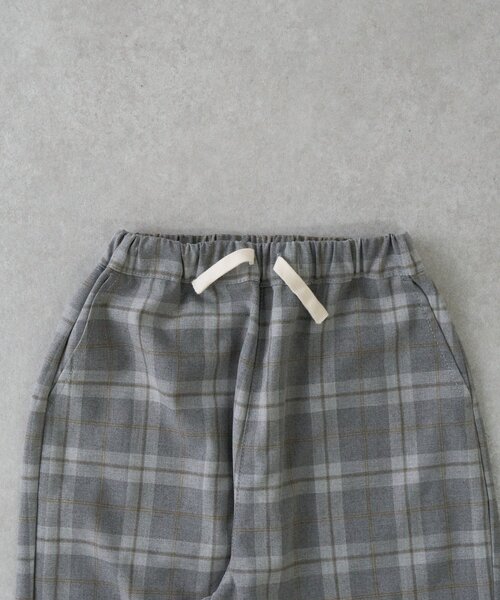 CIAOPANIC TYPY（チャオパニックティピー）の「【KIDS】《ジュニアサイズあり》裾ドロストチェックイージーパンツ(ユニセック)（その他パンツ・キッズ・グレー/ブルー/カーキ・MEDIUM/LARGE/X-LARGE/SMALL/XX-LARGE）」の5枚目の写真