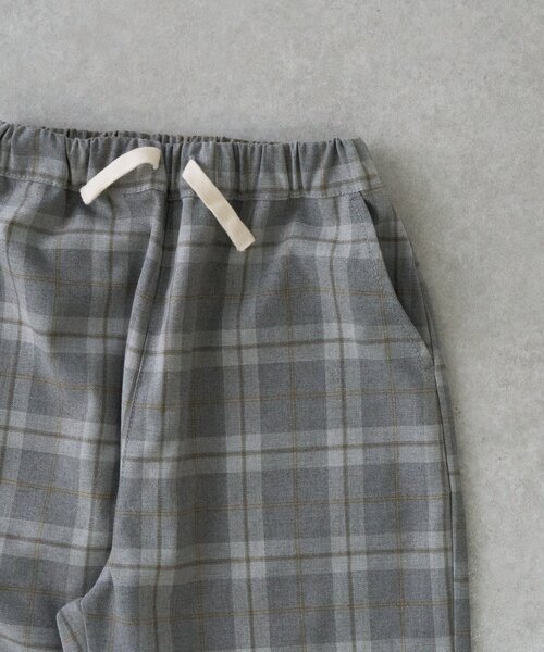 CIAOPANIC TYPY（チャオパニックティピー）の「【KIDS】《ジュニアサイズあり》裾ドロストチェックイージーパンツ(ユニセック)（その他パンツ・キッズ・グレー/ブルー/カーキ・MEDIUM/LARGE/X-LARGE/SMALL/XX-LARGE）」の6枚目の写真
