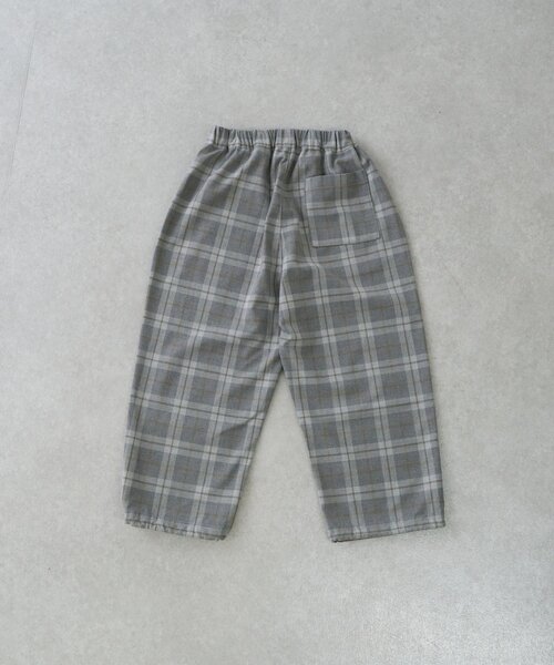 CIAOPANIC TYPY（チャオパニックティピー）の「【KIDS】《ジュニアサイズあり》裾ドロストチェックイージーパンツ(ユニセック)（その他パンツ・キッズ・グレー/ブルー/カーキ・MEDIUM/LARGE/X-LARGE/SMALL/XX-LARGE）」の9枚目の写真