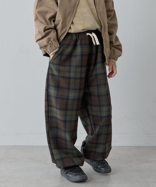 CIAOPANIC TYPY（チャオパニックティピー）の「【KIDS】《ジュニアサイズあり》裾ドロストチェックイージーパンツ(ユニセック)（その他パンツ・キッズ・グレー/ブルー/カーキ・MEDIUM/LARGE/X-LARGE/SMALL/XX-LARGE）」の17枚目の写真