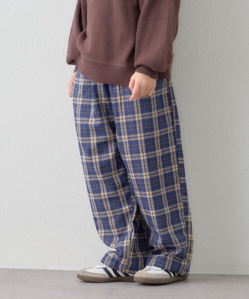 CIAOPANIC TYPY（チャオパニックティピー）の「【KIDS】《ジュニアサイズあり》裾ドロストチェックイージーパンツ(ユニセック)（その他パンツ・キッズ・グレー/ブルー/カーキ・MEDIUM/LARGE/X-LARGE/SMALL/XX-LARGE）」の18枚目の写真