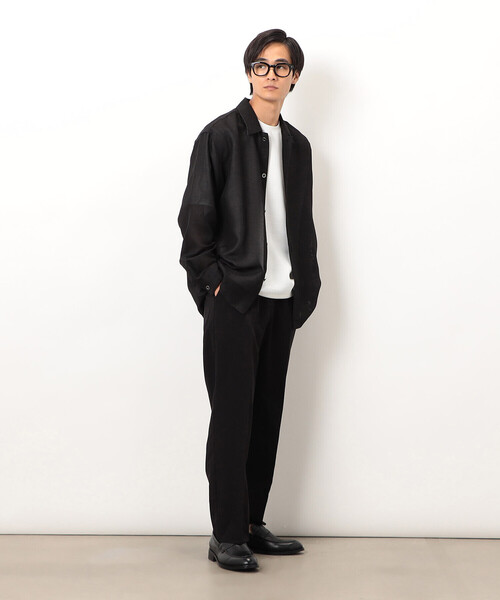 COMME CA ISM（コムサイズム）の「カラミメッシュ シャツブルゾン（ブルゾン・メンズ・ブラック・MEDIUM/LARGE）」の4枚目の写真