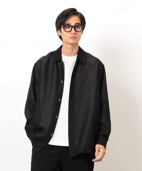 COMME CA ISM（コムサイズム）の「カラミメッシュ シャツブルゾン（ブルゾン・メンズ・ブラック・MEDIUM/LARGE）」の6枚目の写真